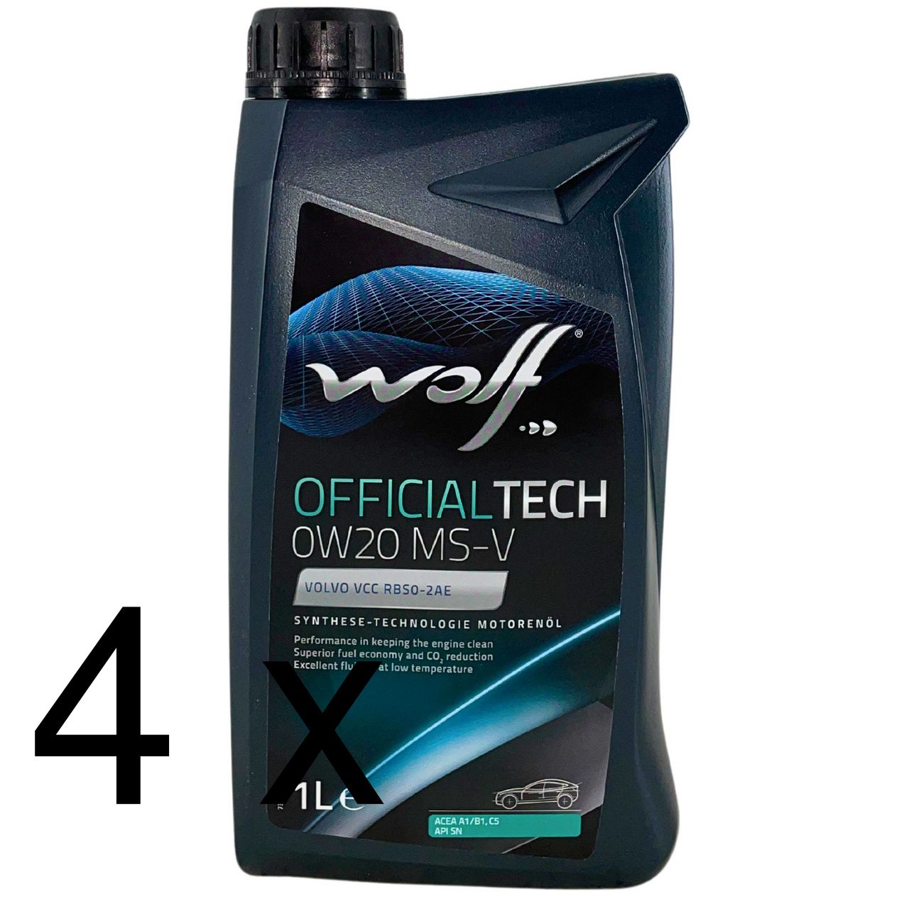Wolf OfficialTech 0W-20 MS-V 4x1 Liter