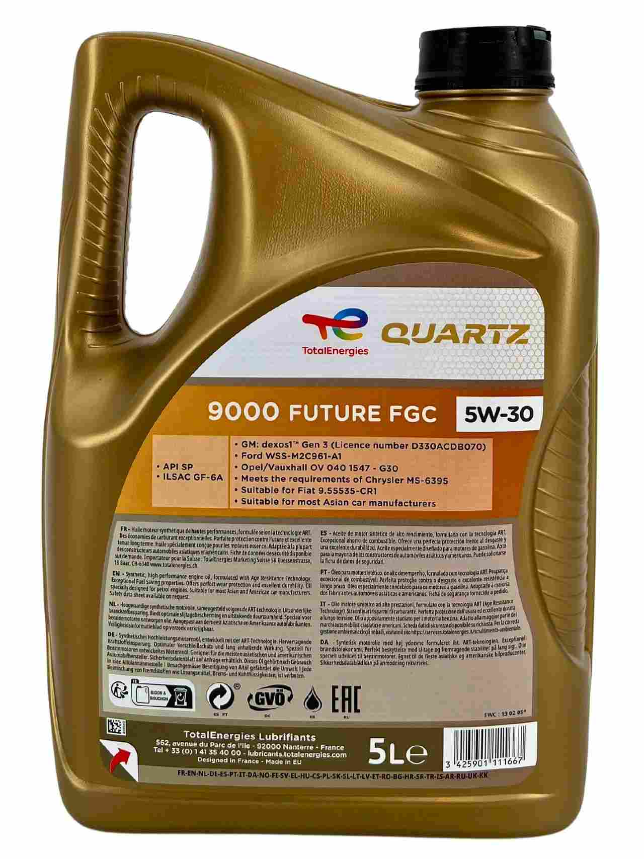 Total Quartz 9000 Future FGC 5W-30 5 Liter