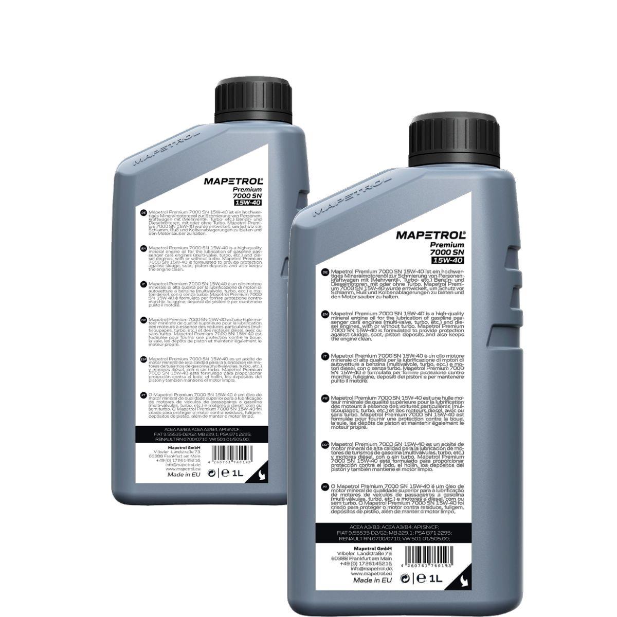 Mapetrol Premium 7000 SN 15W-40 2x1 Liter