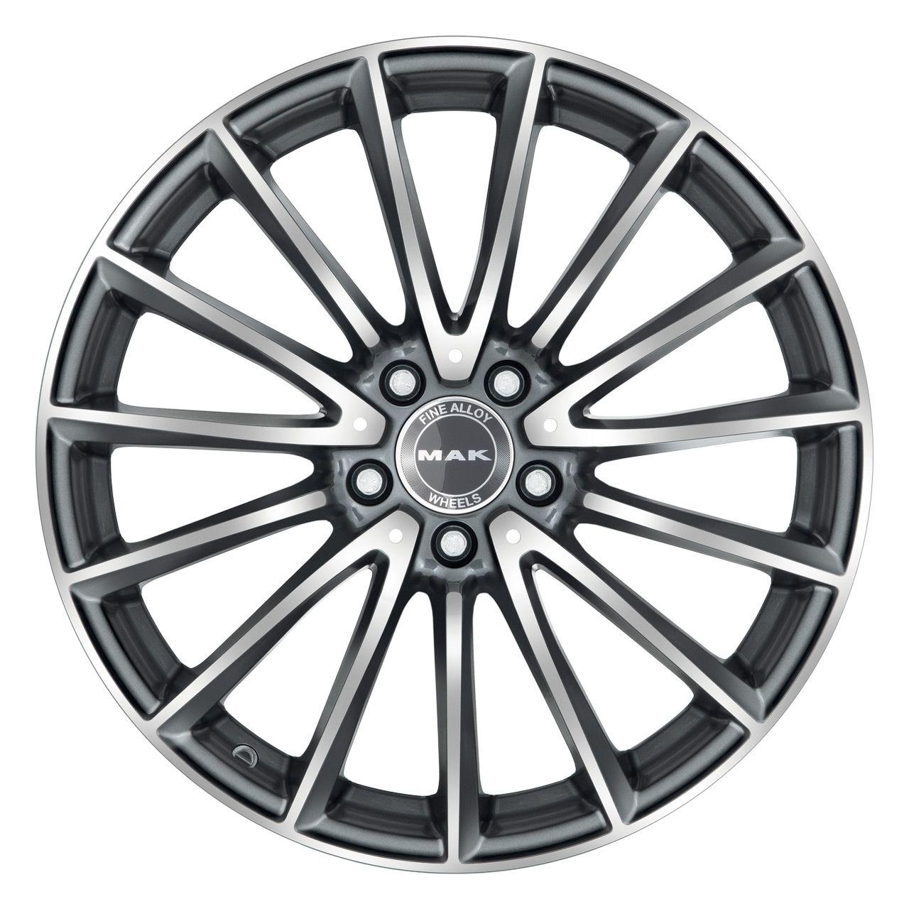 MAK KOMET gun metallic mirror 9.0Jx18 5x112 ET42