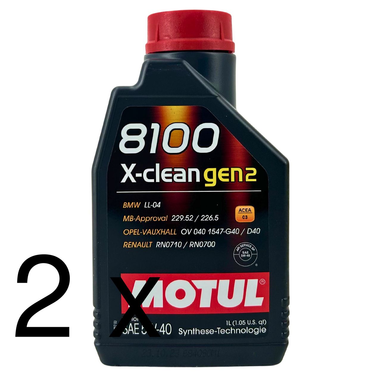 Motul 8100 X-clean GEN2 5W-40 2x1 Liter