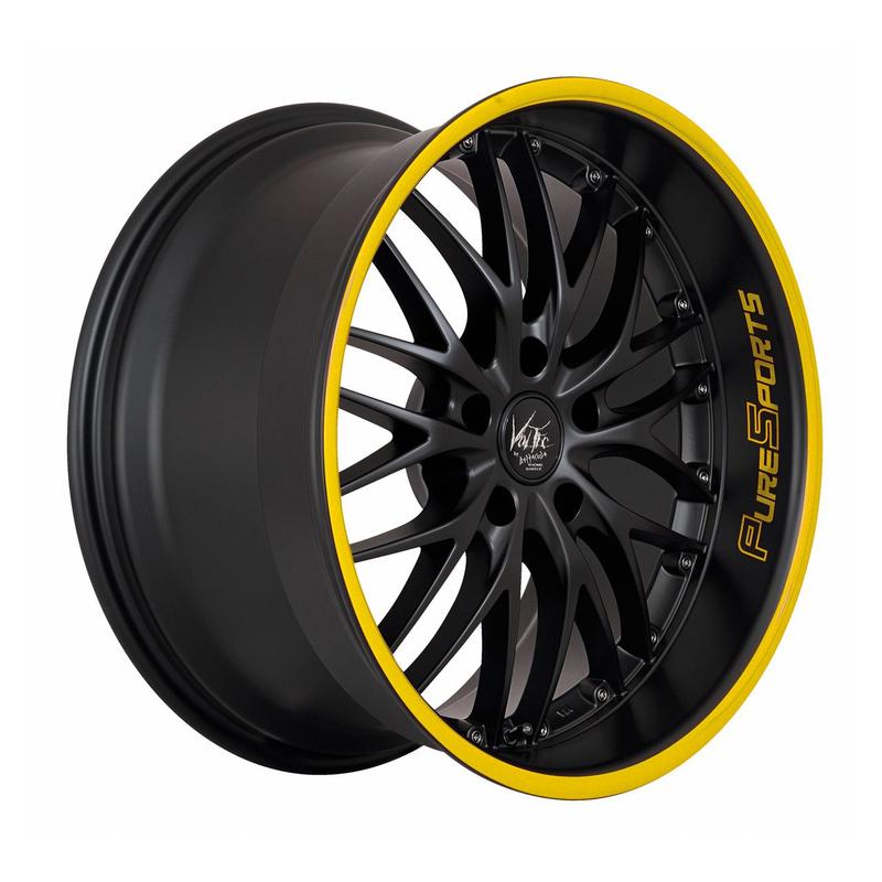 BARRACUDA VOLTEC T6 mattblack puresports color trim gelb 9.0Jx18 5x120 ET35