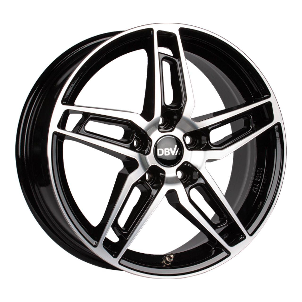 DBV 5DS 005 schwarz glänzend frontpoliert 6.5Jx16 5x112 ET41