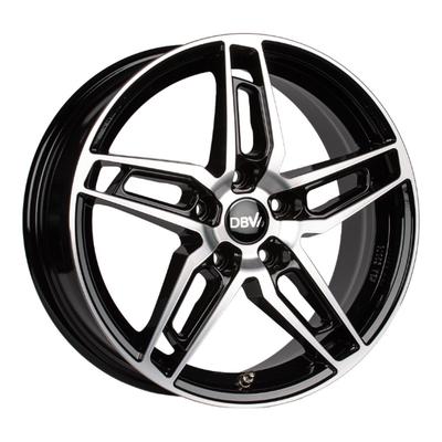 DBV 5DS 005 schwarz glänzend frontpoliert 8.0Jx18 5x108 ET45