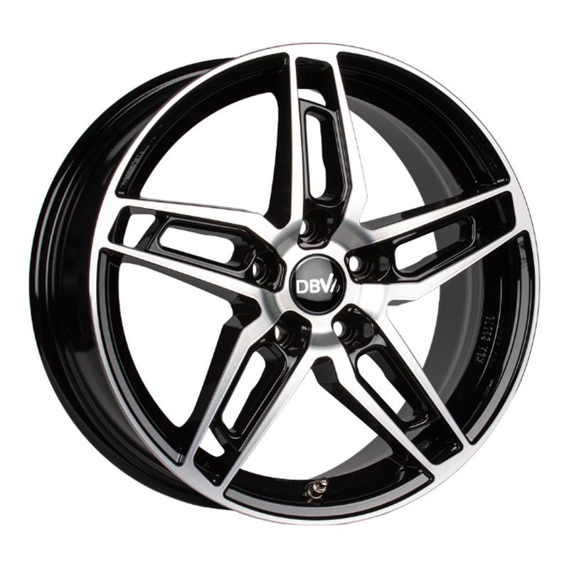 DBV 5DS 005 schwarz glänzend frontpoliert 7.0Jx17 5x112 ET48