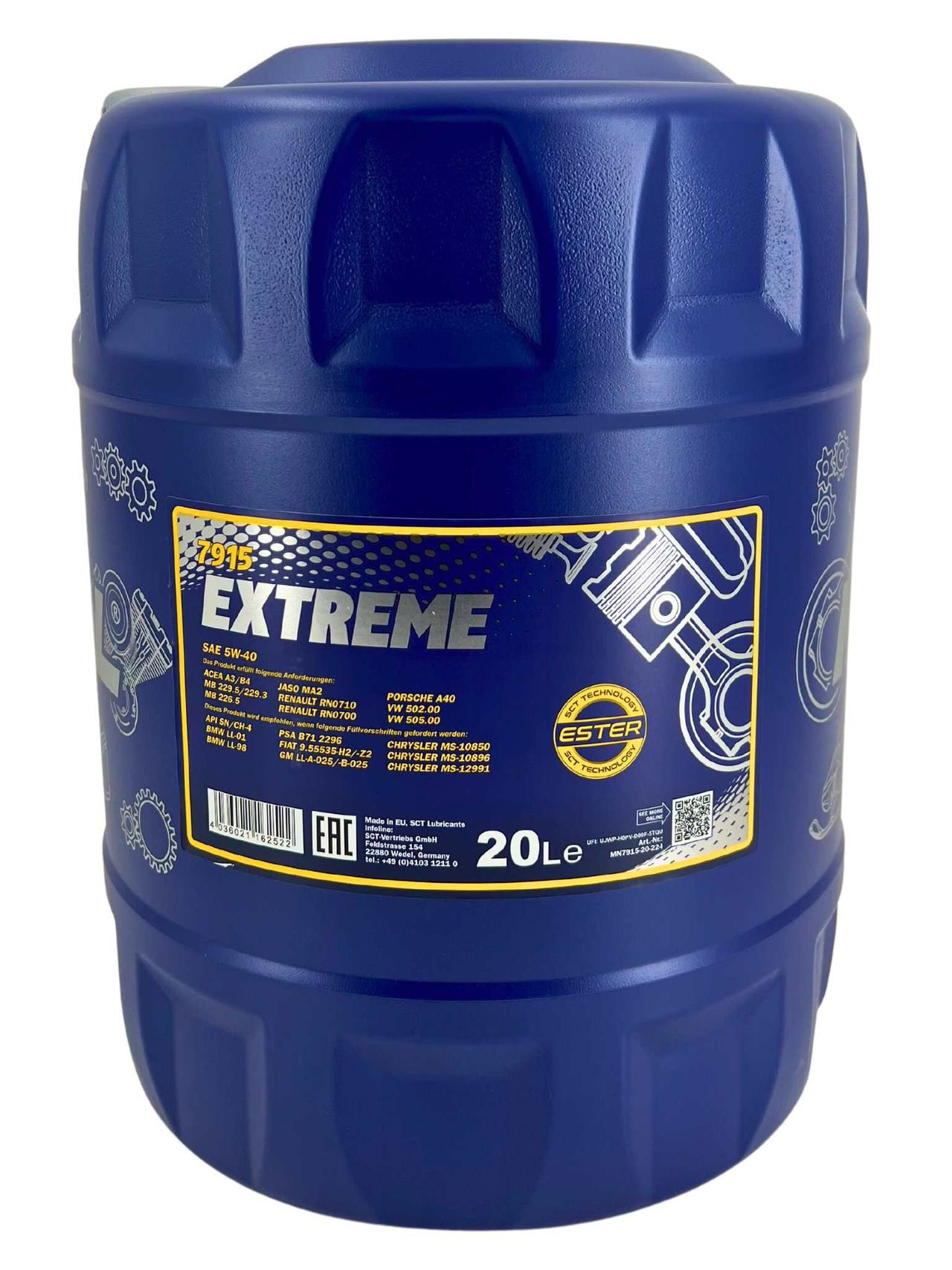 Mannol Extreme 5W-40 20 Liter Mannol Extreme 5W-40 20 Liter