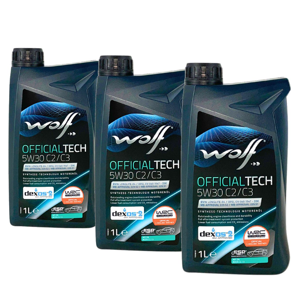 Wolf OfficialTech 5W-30 C2/C3 3x1 Liter