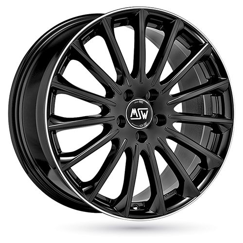 MSW (OZ) MSW 30 gloss black polished lip 9.0Jx19 5x112 ET18