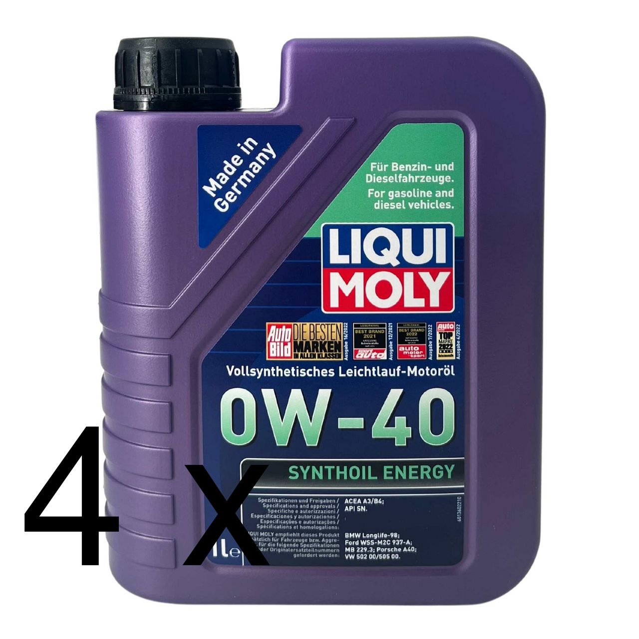 Liqui Moly Synthoil Energy 0W-40 4x1 Liter Liqui Moly Synthoil Energy 0W-40 4x1 Liter