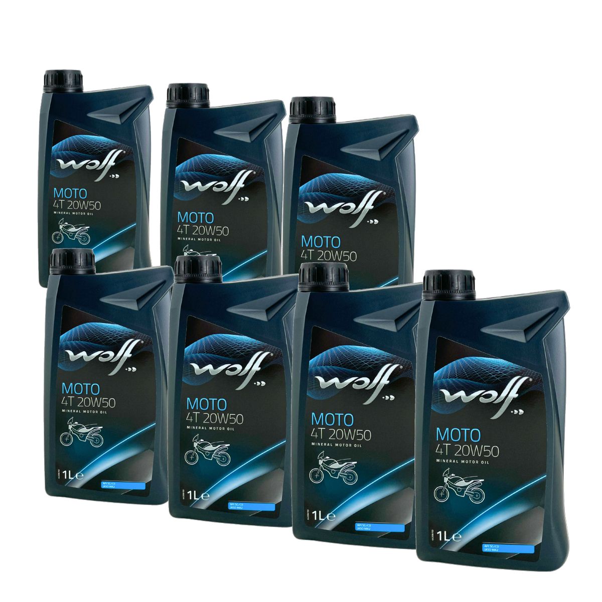 Wolf Moto 4T 20W-50 7x1 Liter