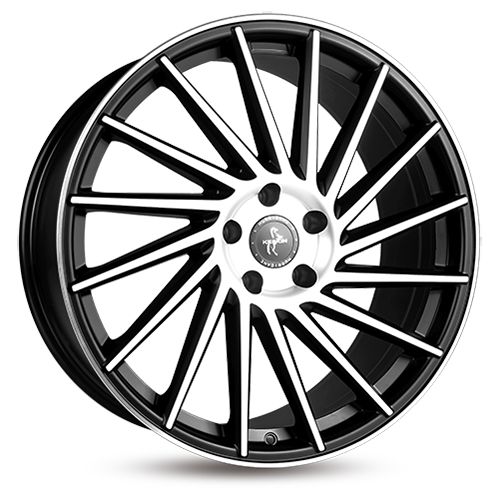 KESKIN WHEELS KT17 HURRICANE matt black front polish 9.5Jx21 5x120 ET38