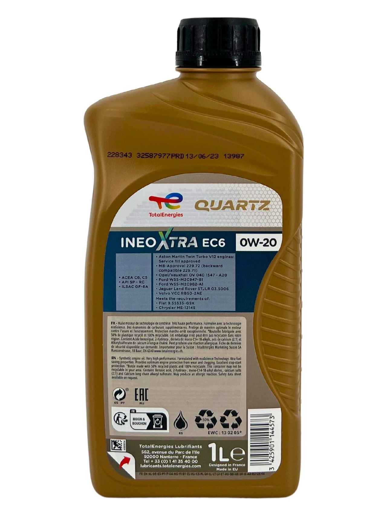 Total Quartz Ineo Xtra EC6 0W-20 1 Liter