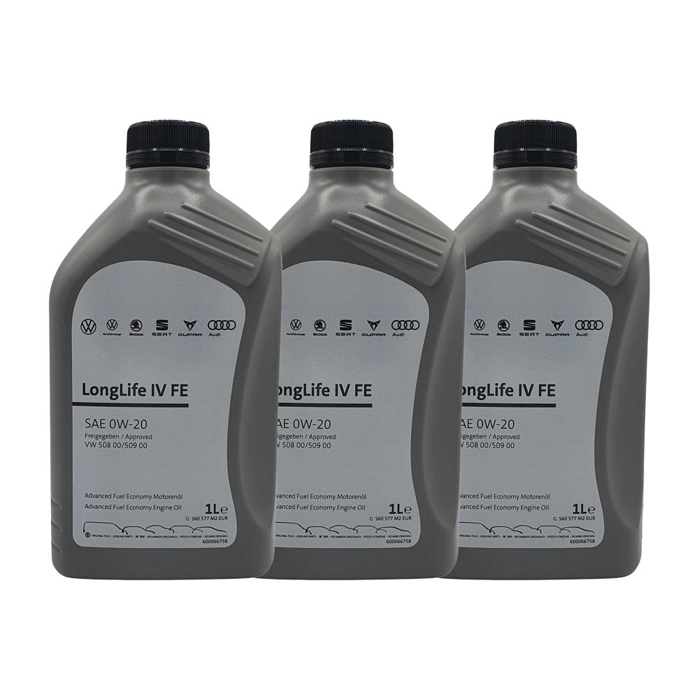 Original VW Audi Seat Skoda LongLife IV FE SAE 0W-20 508.00 / 509.00 3x1 Liter