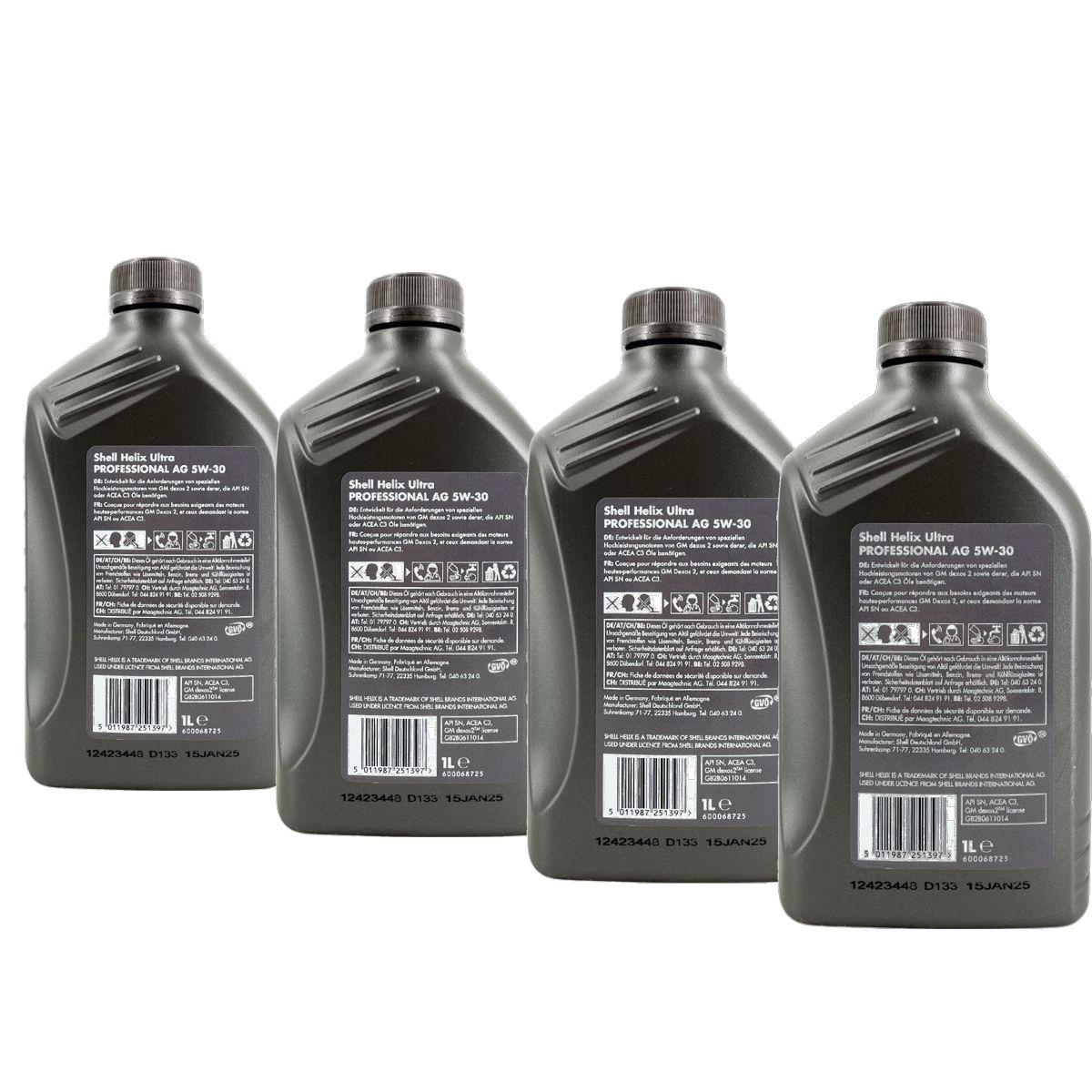 Shell Helix Ultra Professional AG 5W-30 4x1 Liter