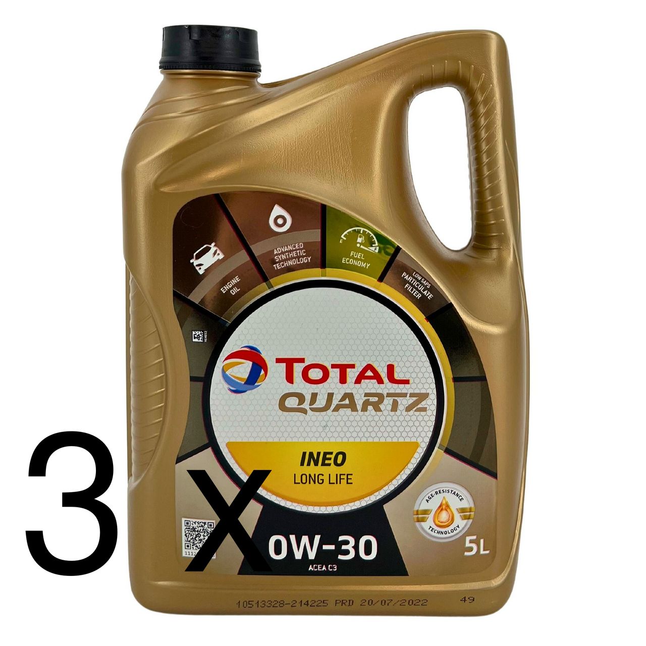 Total Quartz Ineo Long Life 0W-30 3x5 Liter