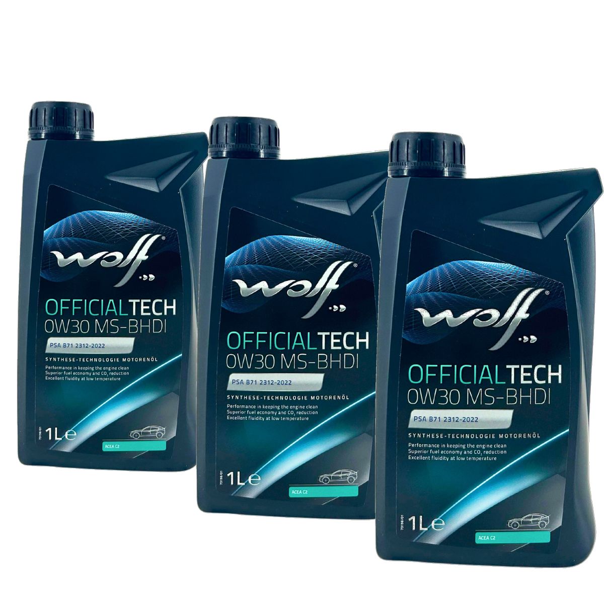Wolf OfficialTech 0W-30 MS-BHDI 3x1 Liter