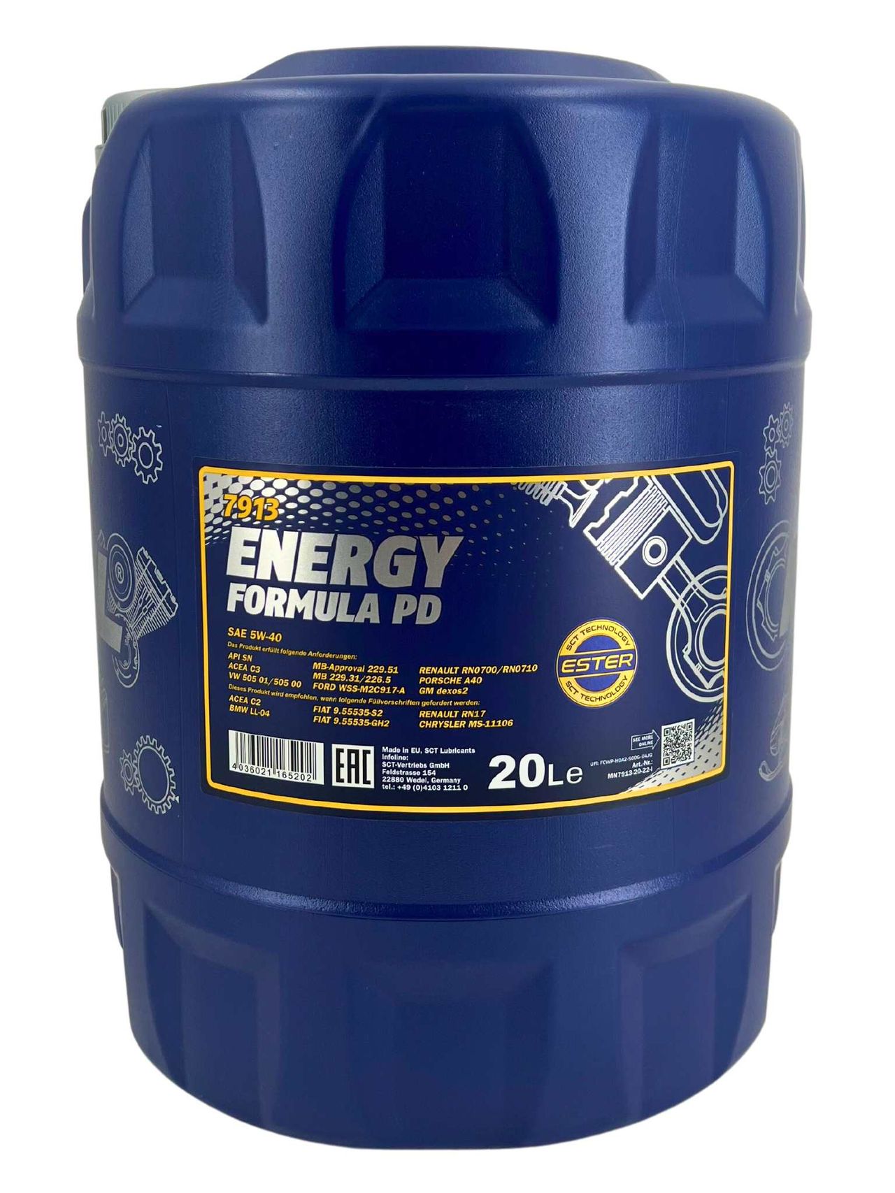 Mannol Energy Formula PD 5W-40 20 Liter Mannol Energy Formula PD 5W-40 20 Liter