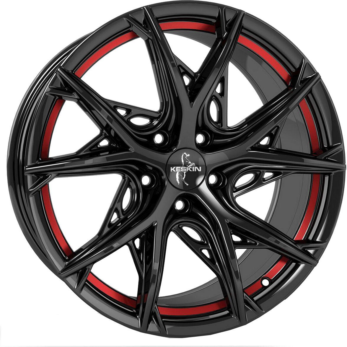 KESKIN WHEELS KT24 THUNDER black painted red inside 8.5Jx19 5x114.3 ET45