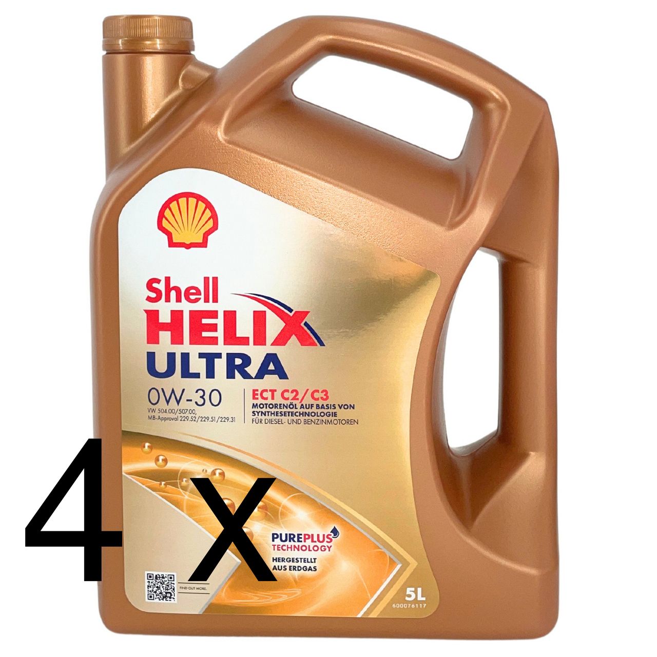 Shell Helix Ultra ECT C2 C3 0W-30 4x5 Liter Shell Helix Ultra ECT C2 C3 0W-30 4x5 Liter