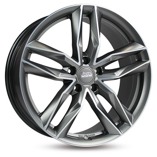 MAM WHEELS MAM RS3 matt palladium front polished 8.5Jx20 5x112 ET45