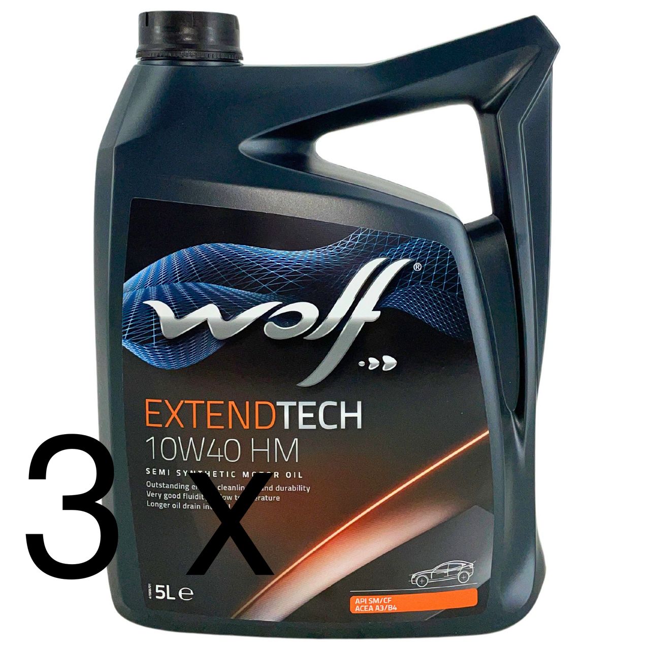 Wolf ExtendTech 10W-40 HM 3x5 Liter