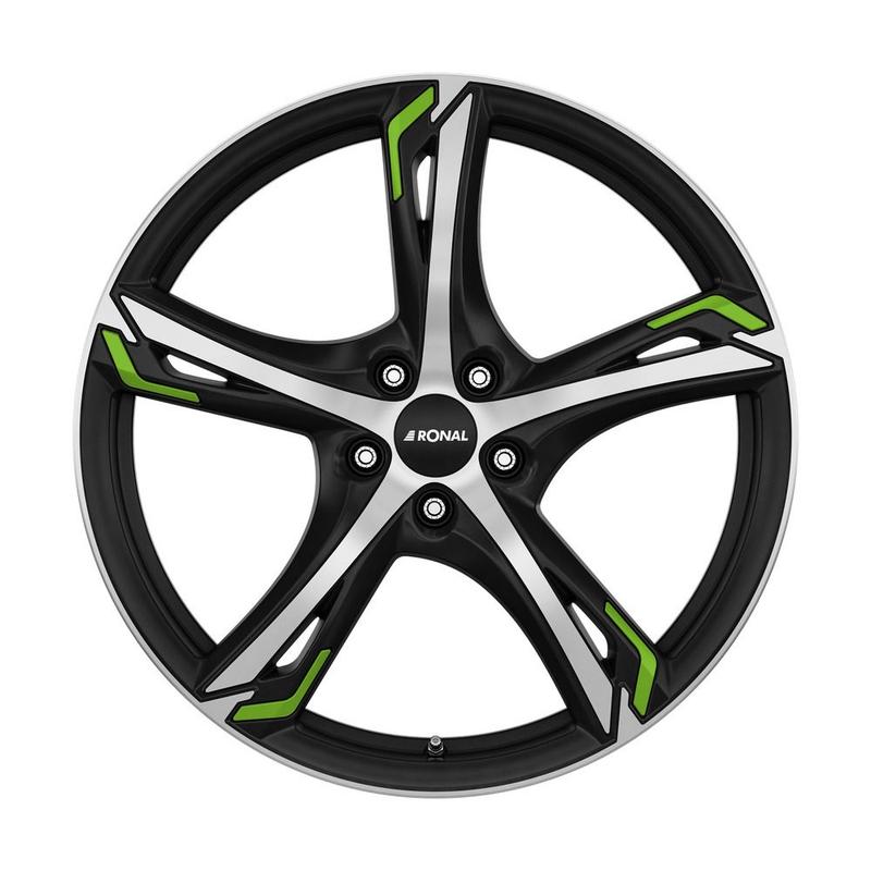 RONAL RONAL R62 GREEN jetblack-matt-frontkopiert 7.5Jx17 5x114.3 ET40