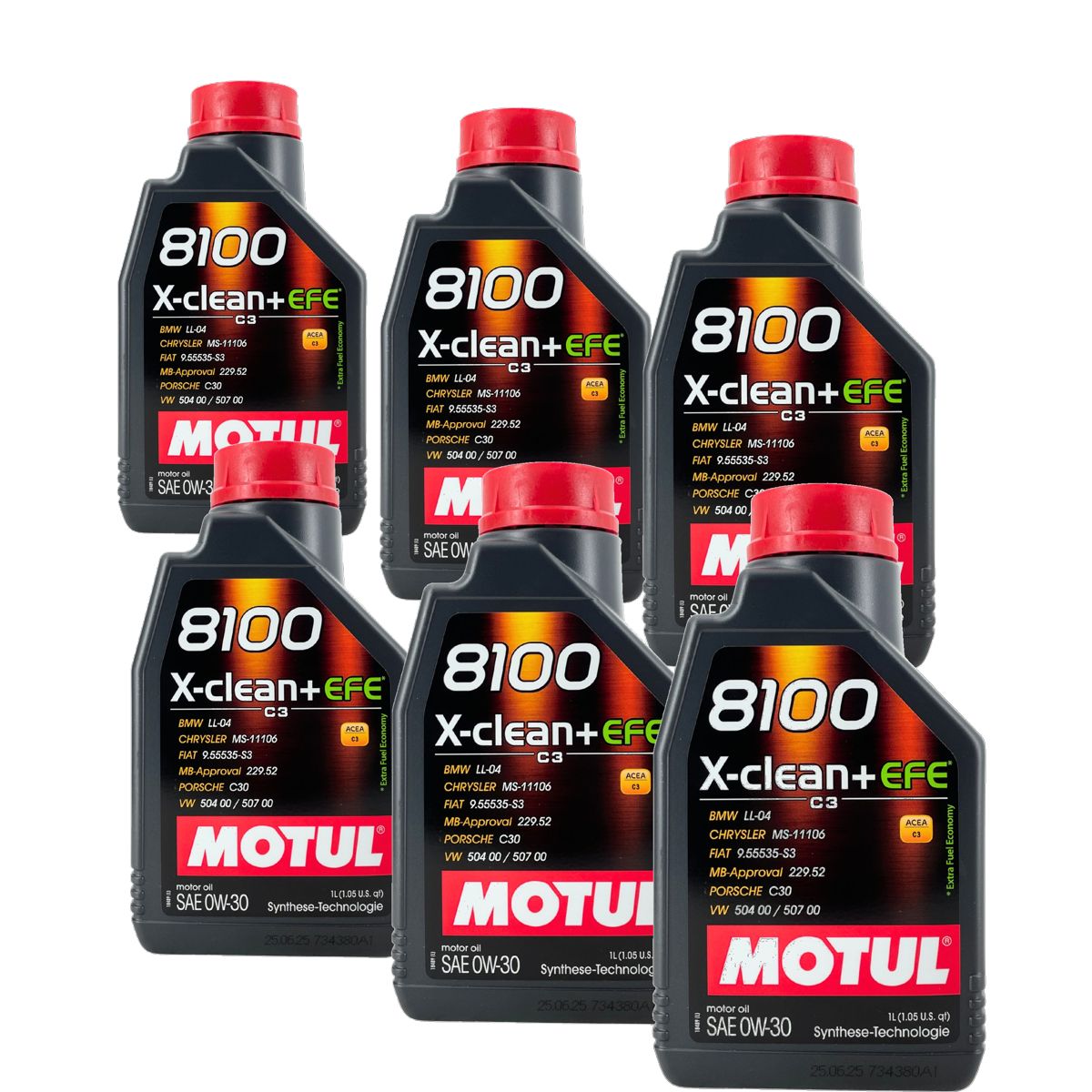 Motul 8100 X-Clean + EFE 0W-30 6x1 Liter
