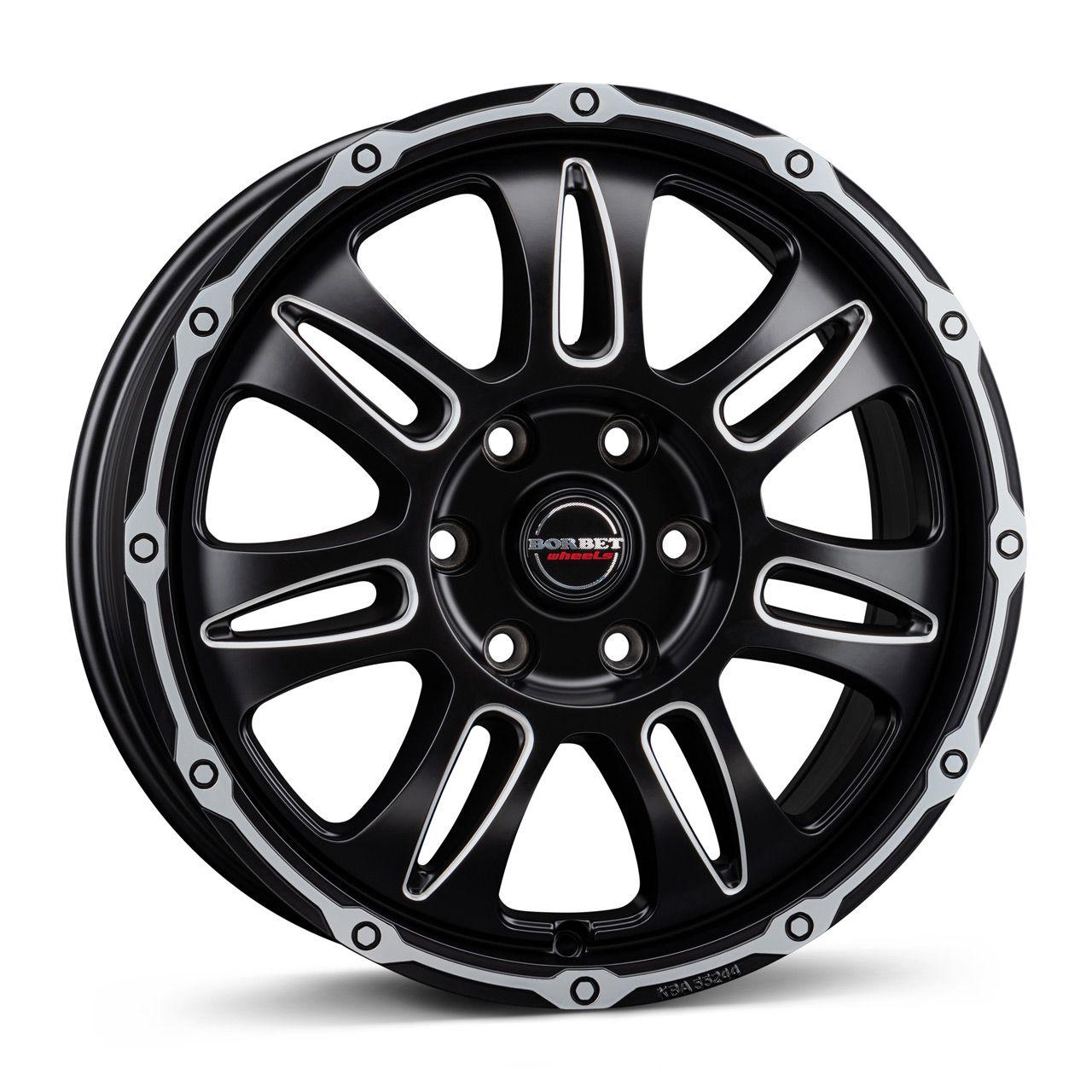 BORBET DESIGN CW8 black rim window polished matt 8.0Jx18 6x139.7 ET45