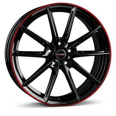 BORBET DESIGN LX black glossy rim red 8.0Jx18 5x114.3 ET48