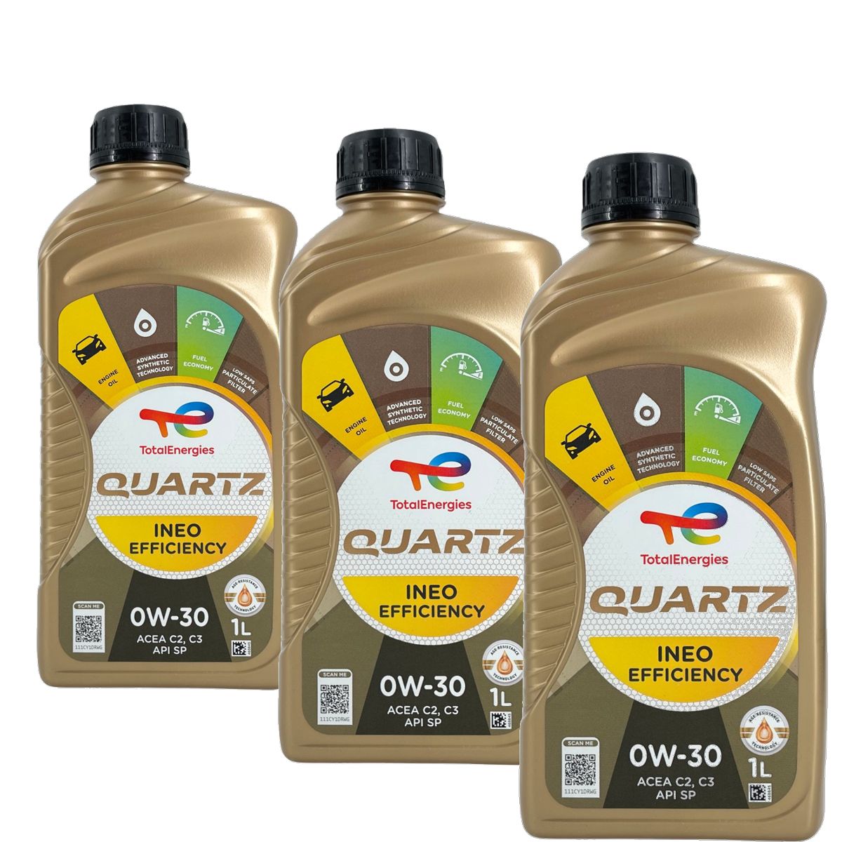 Total Quartz Ineo Efficiency 0W-30 3x1 Liter