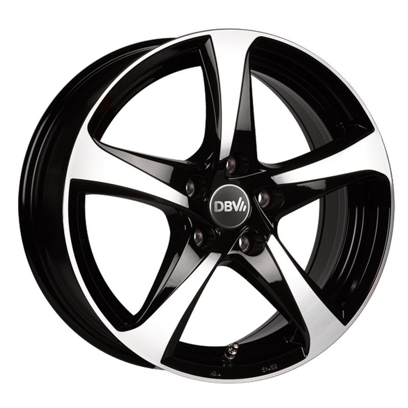 DBV 5SP 001 schwarz glänzend frontpoliert 6.0Jx15 4x100 ET38