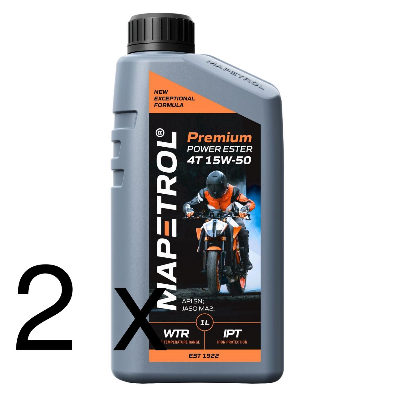 Mapetrol Premium Power Ester 4T 15W-50 2x1 Liter Mapetrol Premium Power Ester 4T 15W-50 2x1 Liter