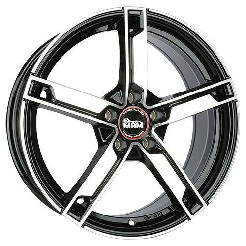 MAM WHEELS MAM W4 black front polished 6.5Jx16 5x112 ET38