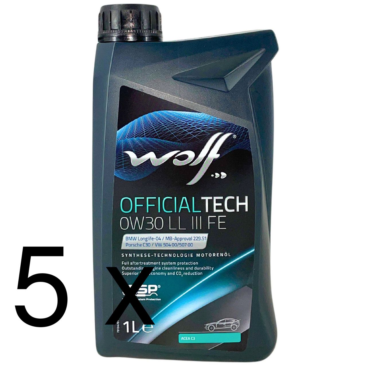 Wolf OfficialTech 0W-30 LL III FE 5x1 Liter