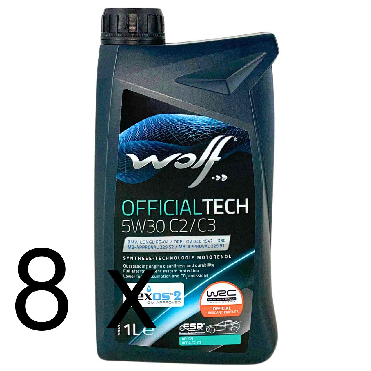 Wolf OfficialTech 5W-30 C2/C3 8x1 Liter